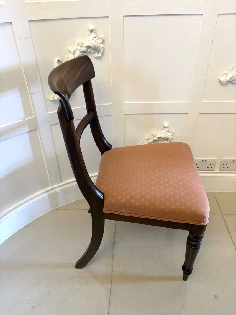 Antique Regency Set of Six Mahogany Dining Chairs - Image 5